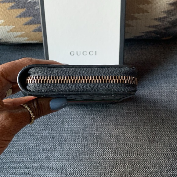 🖤❤️💚Gucci Quilted Leather Web GG Marmont Zip Around Wallet🖤❤️💚 - Picture 6 of 13